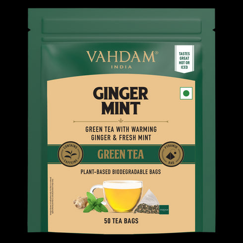 Vahdam Tea Ginger Mint Green Tea